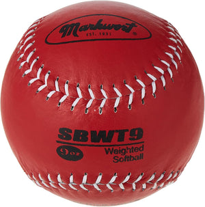 Markwort 12" Weighted Training Softball 9oz dark red?