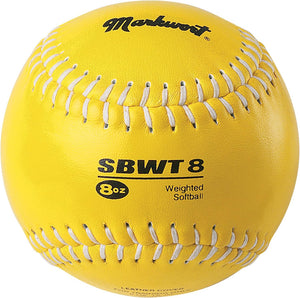 Markwort 12" Weighted Training Softball 8oz yellow