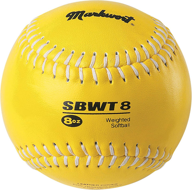 Markwort 12" Weighted Training Softball 8oz yellow