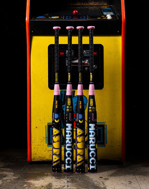 Marucci -10 Asura Rise Pac-Man Fastpitch Bat black/yellow/pink