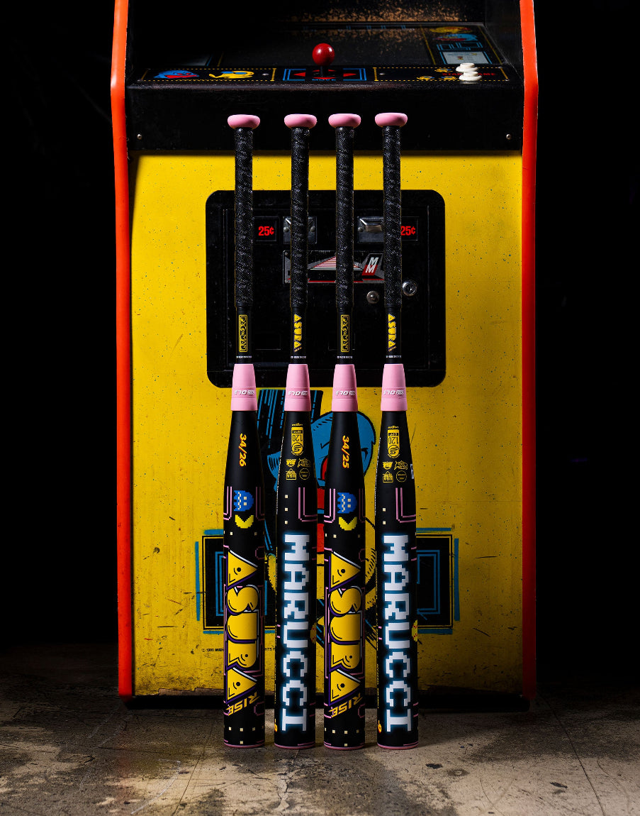 Marucci -10 Asura Rise Pac-Man Fastpitch Bat black/yellow/pink