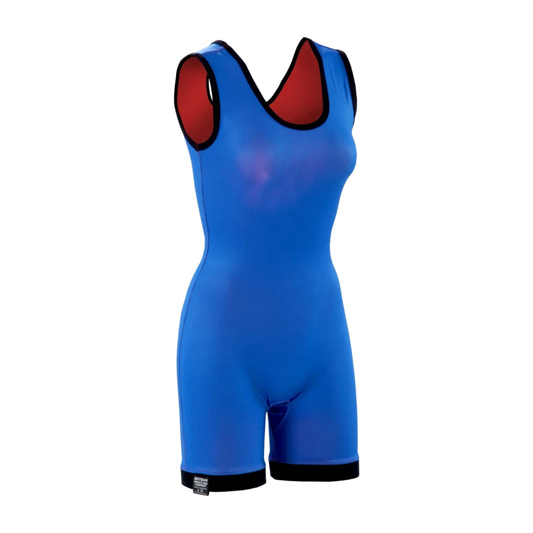 Matman Women's #88 Lycra Reversible Singlet royal red