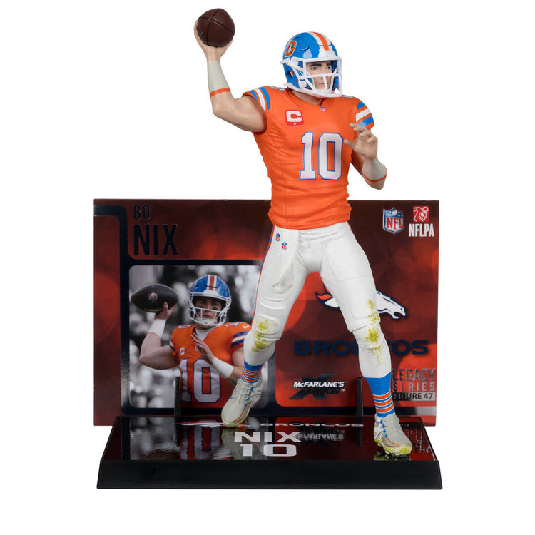 McFarlane NFL Denver Broncos Bo Nix Figure classic orange jersey
