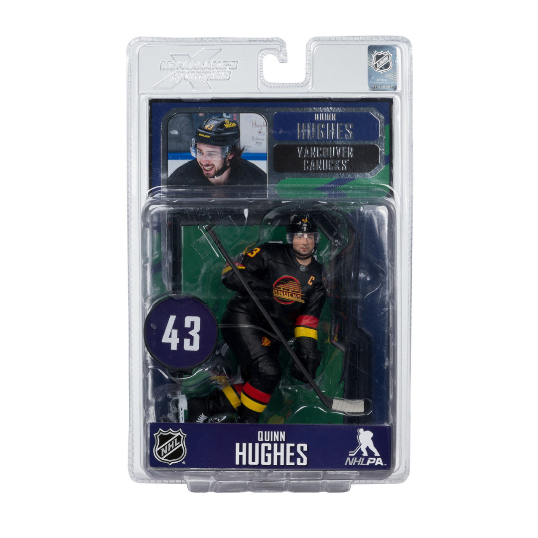 McFarlane NHL Vancouver Canucks Quinn Hughes Figure black jersey 10321