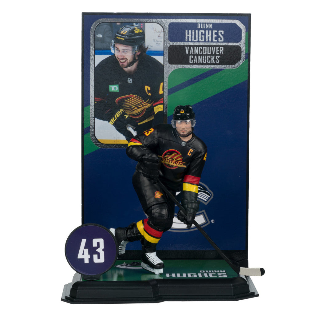McFarlane NHL Vancouver Canucks Quinn Hughes Figure black jersey 10321