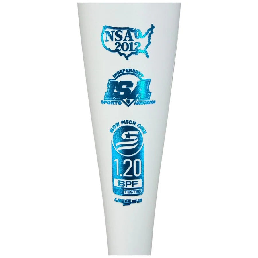 Miken KP23 1 Piece Max Load Slo-Pitch Bat white/black/blue