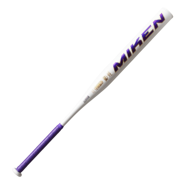 Miken KP23 1PC Maxload Slo-Pitch Bat white/ purple