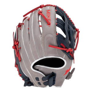 Miken PS140-6GN Players Series Slo-Pitch Glove grey/ navy/ red
