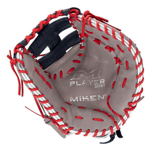 Miken PSDCT-10GN Players Series First Base Slo-Pitch Glove grey/ navy/ red