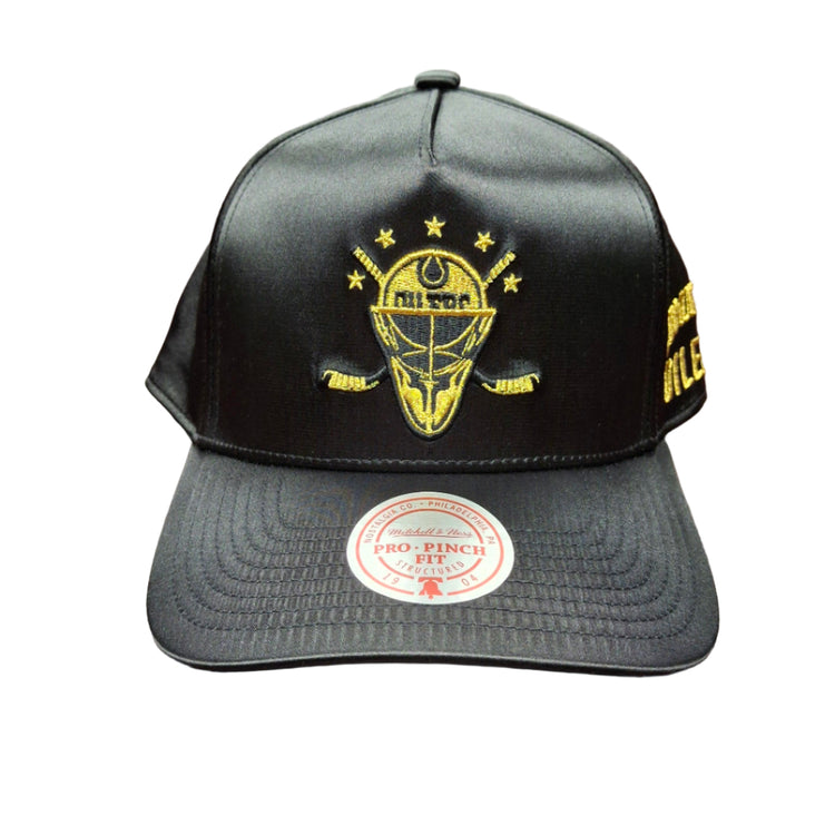 Mitchell & Ness Men's NHL Edmonton Oilers Golden Egg A-Frame Snapback Hat Black