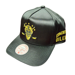 Mitchell & Ness Men's NHL Edmonton Oilers Golden Egg A-Frame Snapback Hat Black