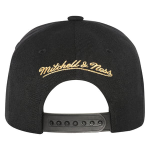 Mitchell &amp; Ness Youth NHL Edmonton Oilers Pre-Curved Pinned Gold Hat black