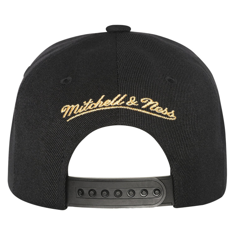 Mitchell &amp; Ness Youth NHL Edmonton Oilers Pre-Curved Pinned Gold Hat black