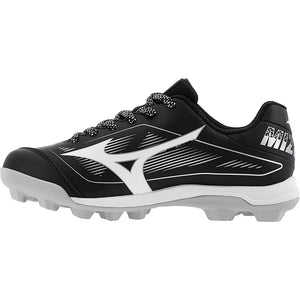 Mizuno Junior Cushionrevo Diamond TPU Baseball Cleats black/white