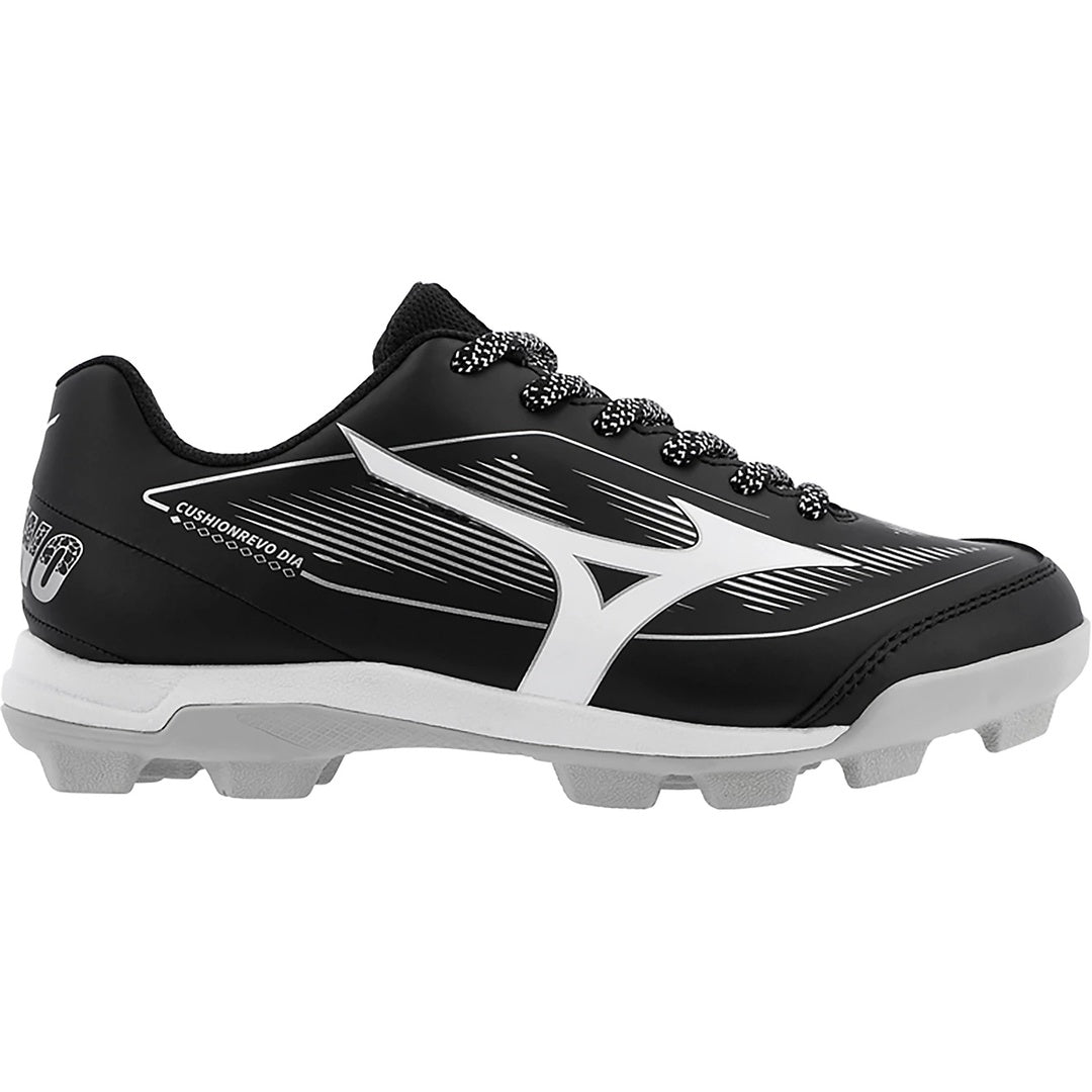 Mizuno Junior Cushionrevo Diamond TPU Baseball Cleats black/white
