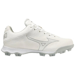 Mizuno Junior Wave Finch LightRevo Rubber Softball Cleat white