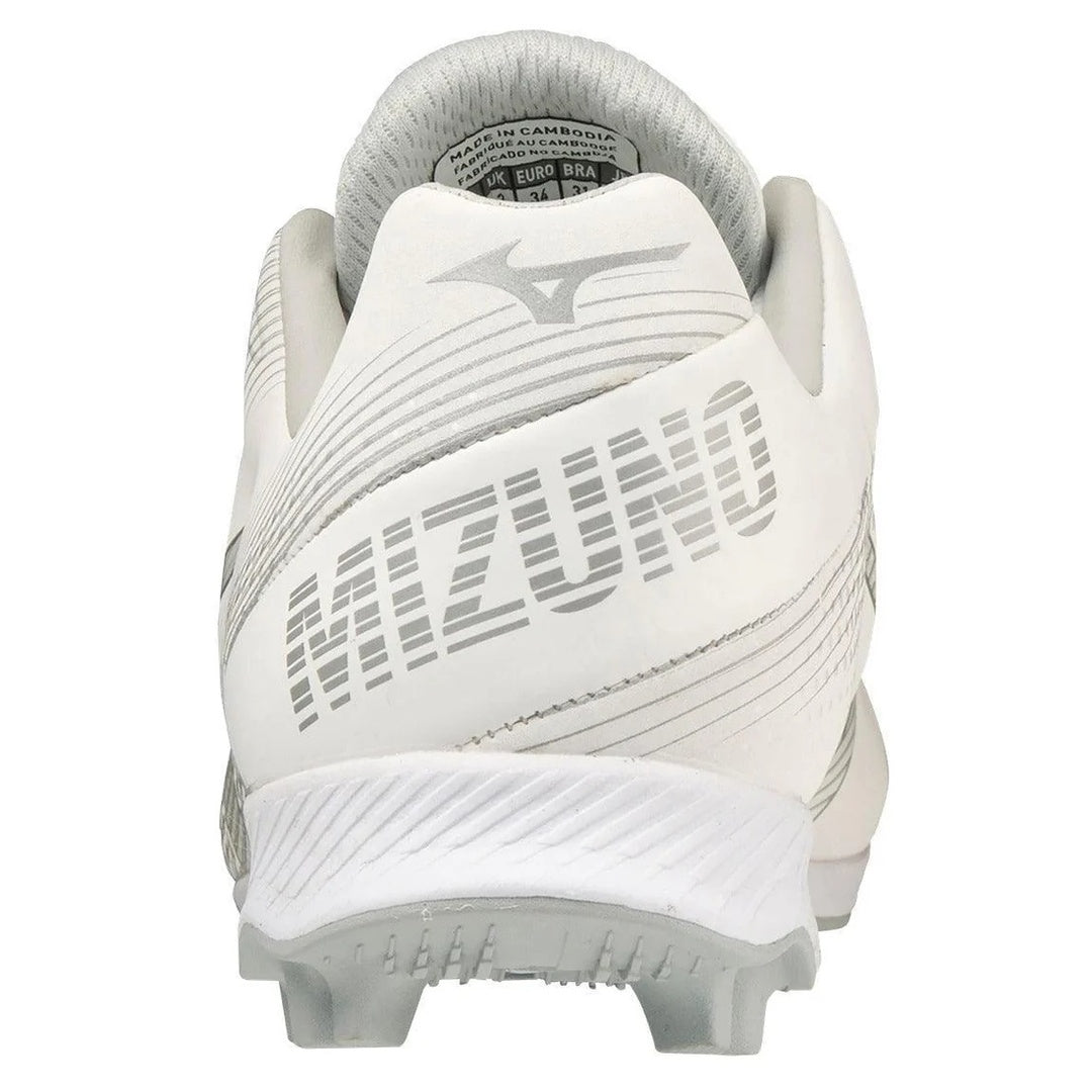 Mizuno Junior Wave Finch LightRevo Rubber Softball Cleat white