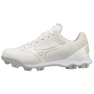 Mizuno Junior Wave Finch LightRevo Rubber Softball Cleat white
