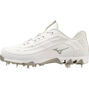 Mizuno Men's 9-Spike Ambition 3 Low Metal Baseball Cleats white