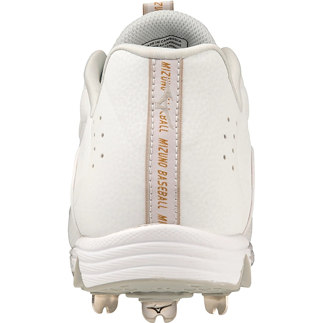 Mizuno Men's 9-Spike Ambition 3 Low Metal Baseball Cleats white