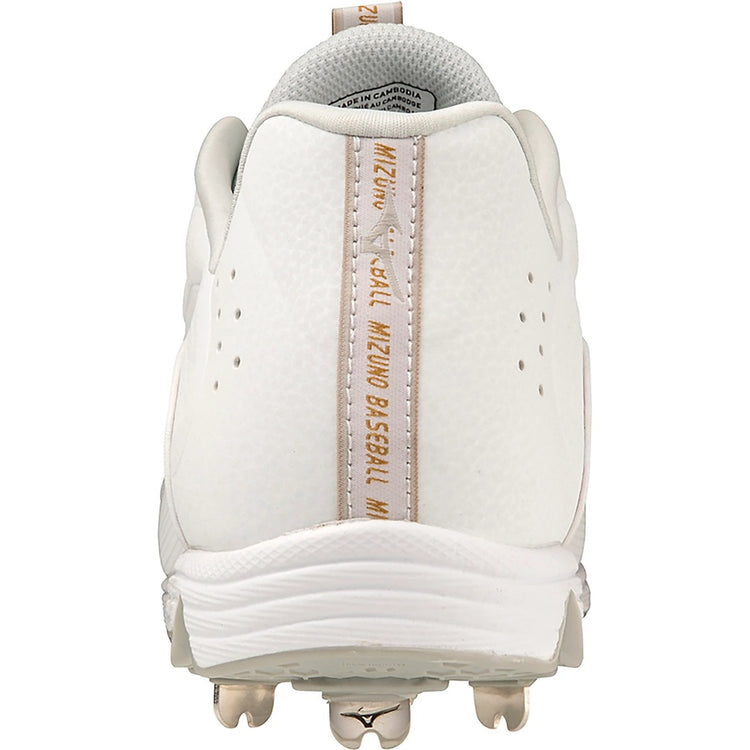 Mizuno Men's 9-Spike Ambition 3 Low Metal Baseball Cleats white
