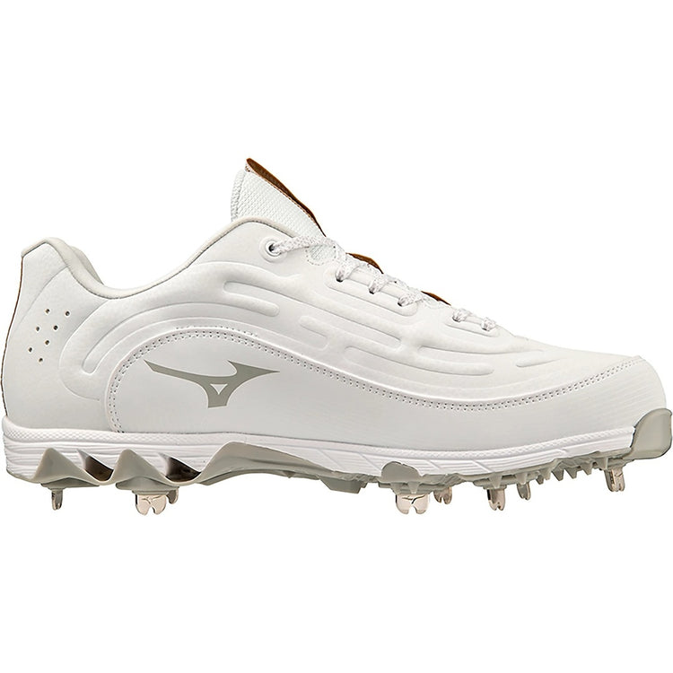 Mizuno Men's 9-Spike Ambition 3 Low Metal Baseball Cleats white