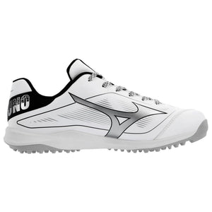 Mizuno Men's Cushionrevo Diamond Turf Baseball Cleats white/black