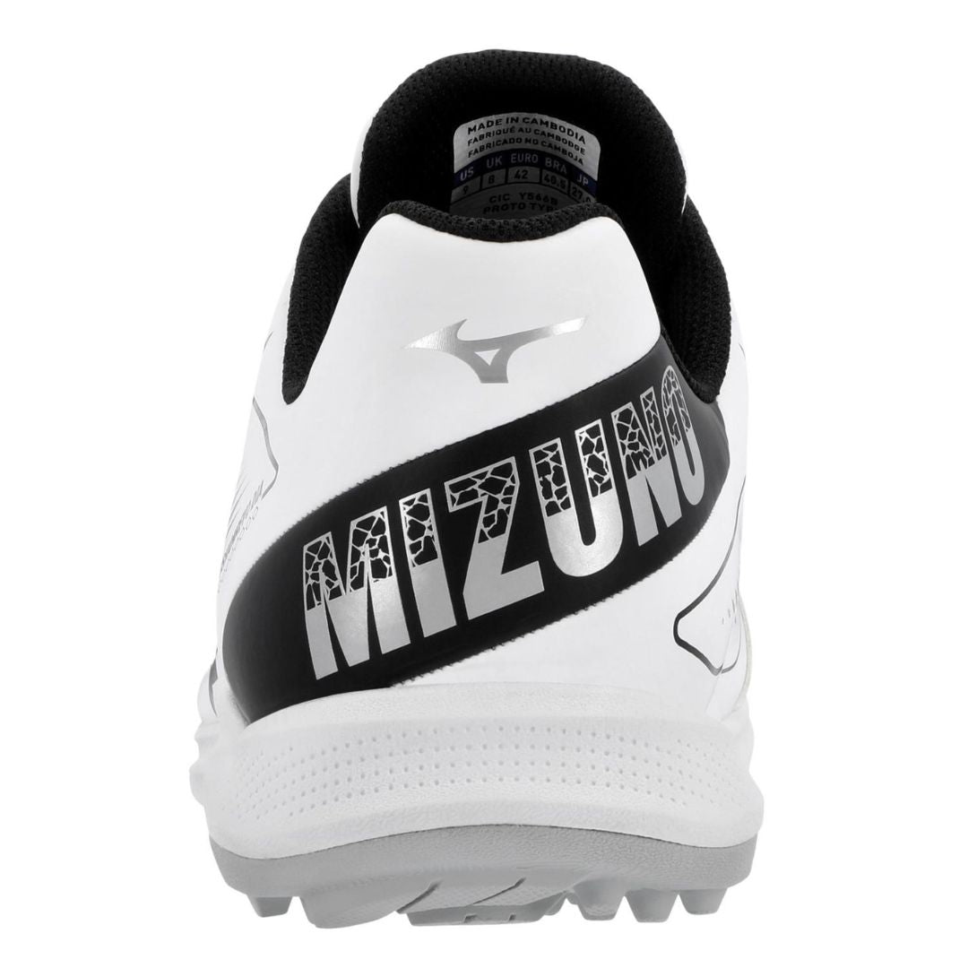Mizuno Men's Cushionrevo Diamond Turf Baseball Cleats white/black