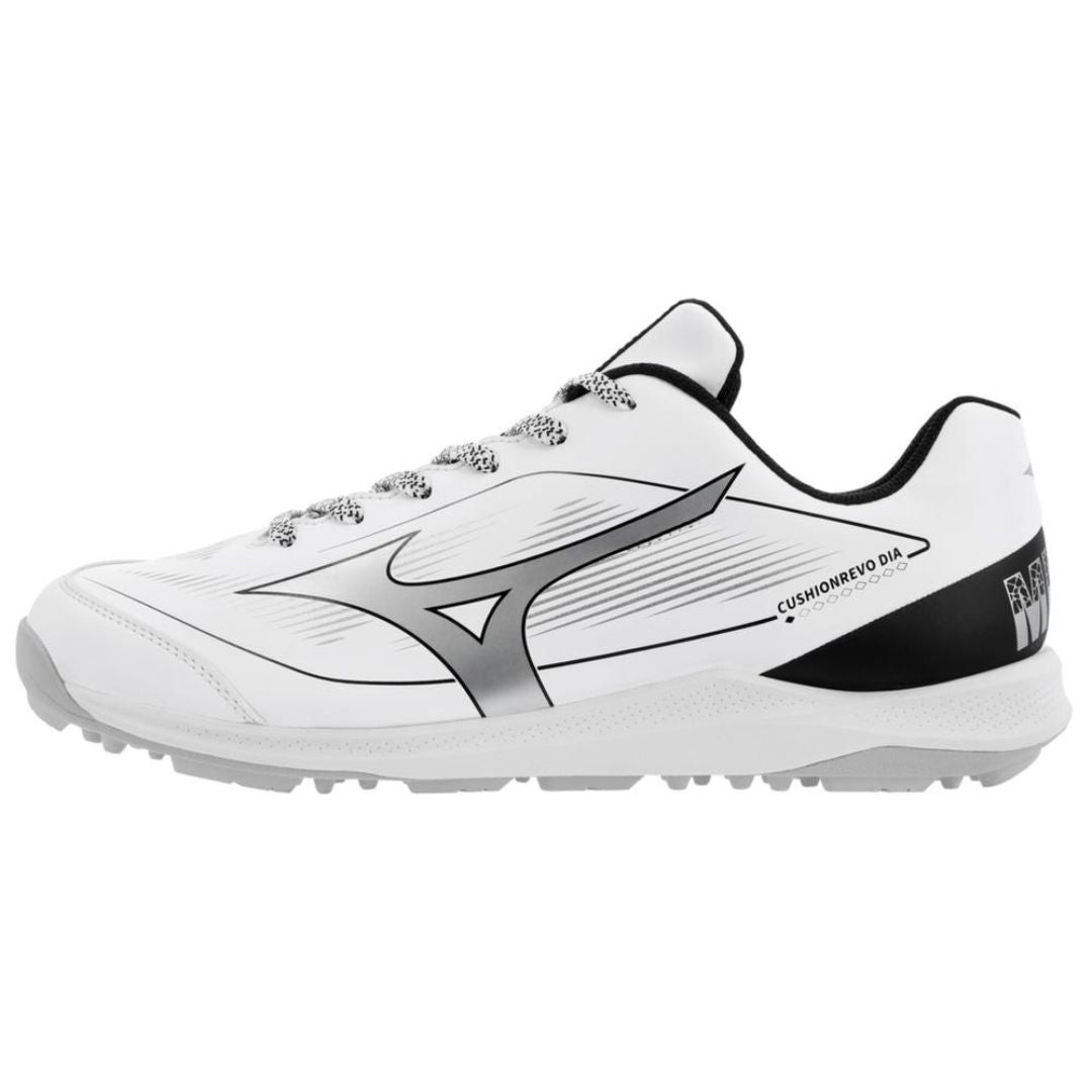 Mizuno Men's Cushionrevo Diamond Turf Baseball Cleats white/black