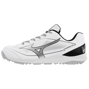 Mizuno Men's Cushionrevo Diamond Turf Baseball Cleats white/black