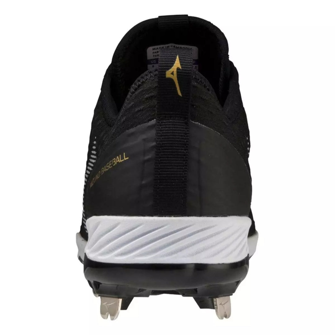 Mizuno Men's Dominant 4 Low Metal Baseball Cleats black