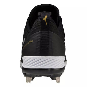 Mizuno Men's Dominant 4 Low Metal Baseball Cleats black