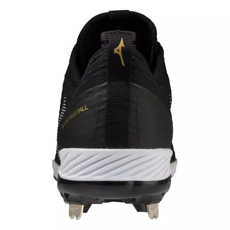 Mizuno Men's Dominant 4 Low Metal Baseball Cleats black