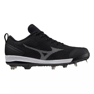 Mizuno Men's Dominant 4 Low Metal Baseball Cleats black