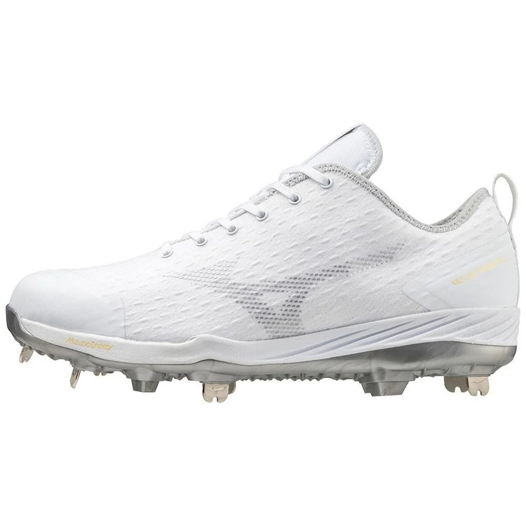 Mizuno Men's Dominant 4 Low Metal Baseball Cleats white