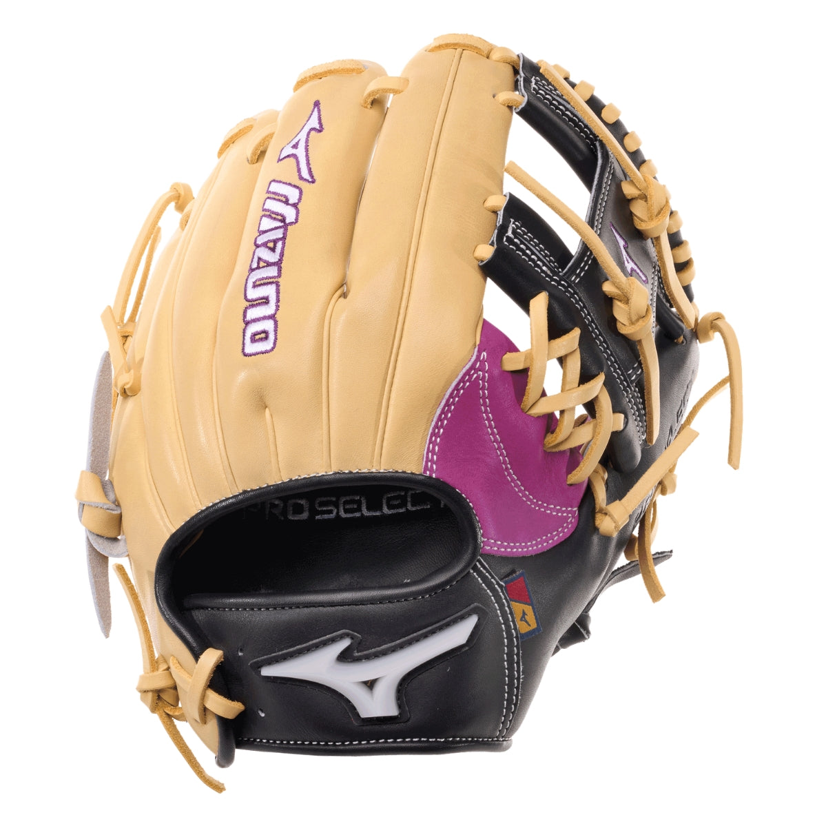 Mizuno Pro Select GPS-40RSS PRO Solar Shift Baseball Glove blonde/black/purple