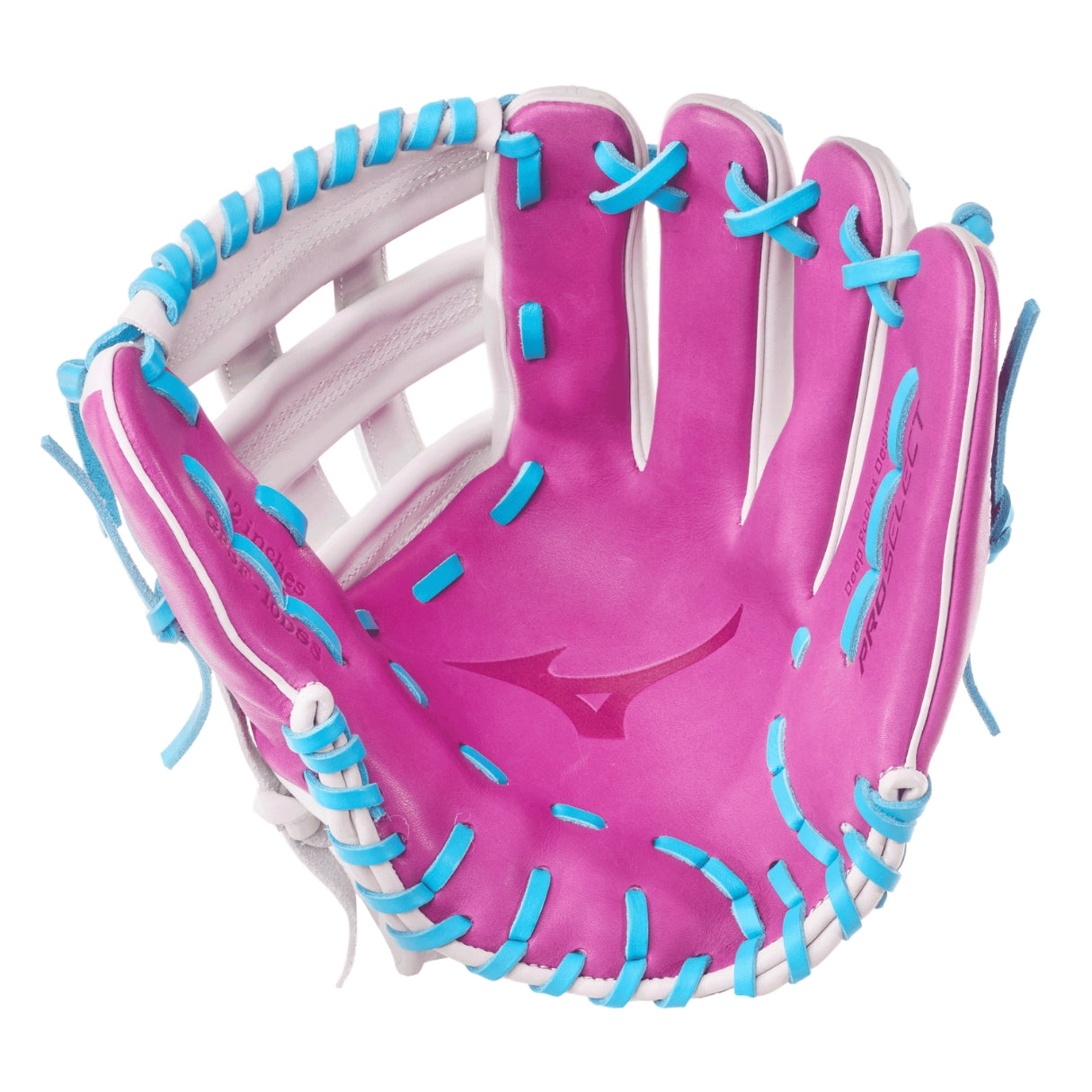 Mizuno Pro Select GPSF-10DSS Solar Shift Fast Pitch Glove white/purple/sky blue