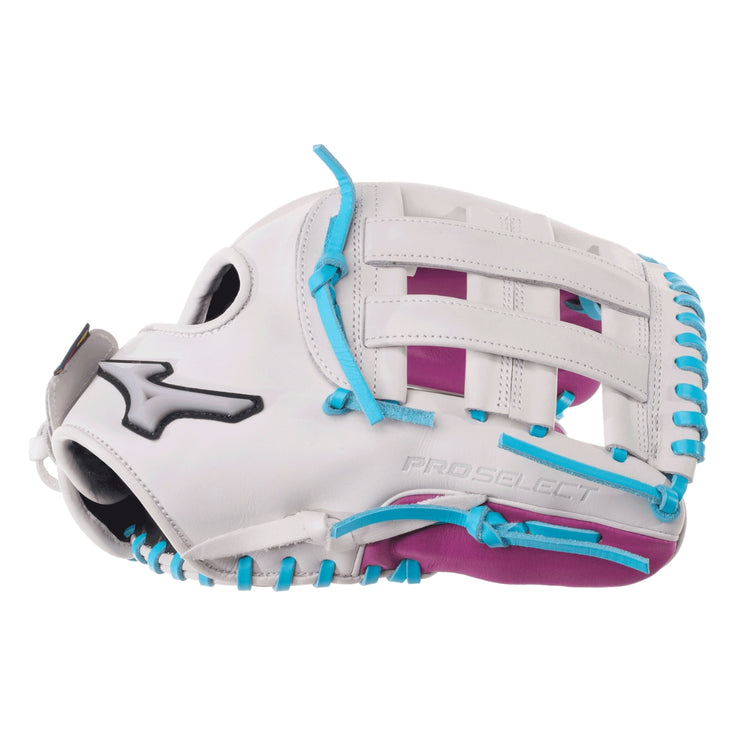 Mizuno Pro Select GPSF-10DSS Solar Shift Fast Pitch Glove white/purple/sky blue