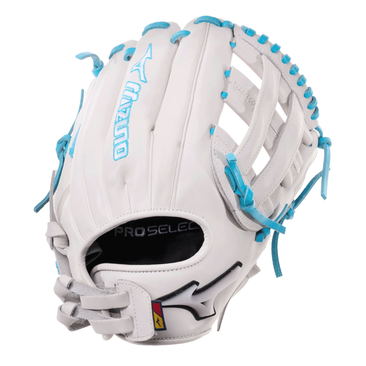 Mizuno Pro Select GPSF-10DSS Solar Shift Fast Pitch Glove white/purple/sky blue