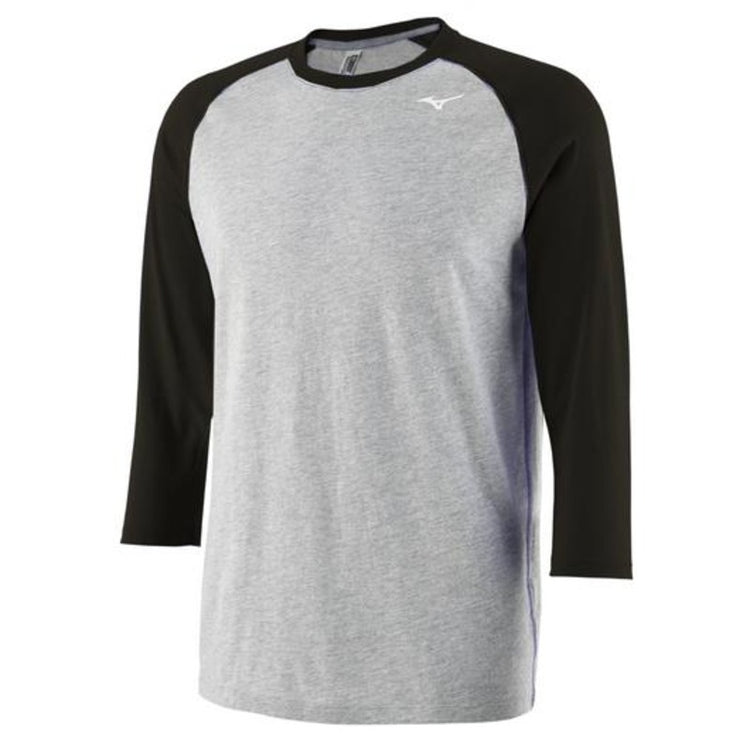 Mizuno Senior 3/4 Sleeve Practice Shirt Grey/Black