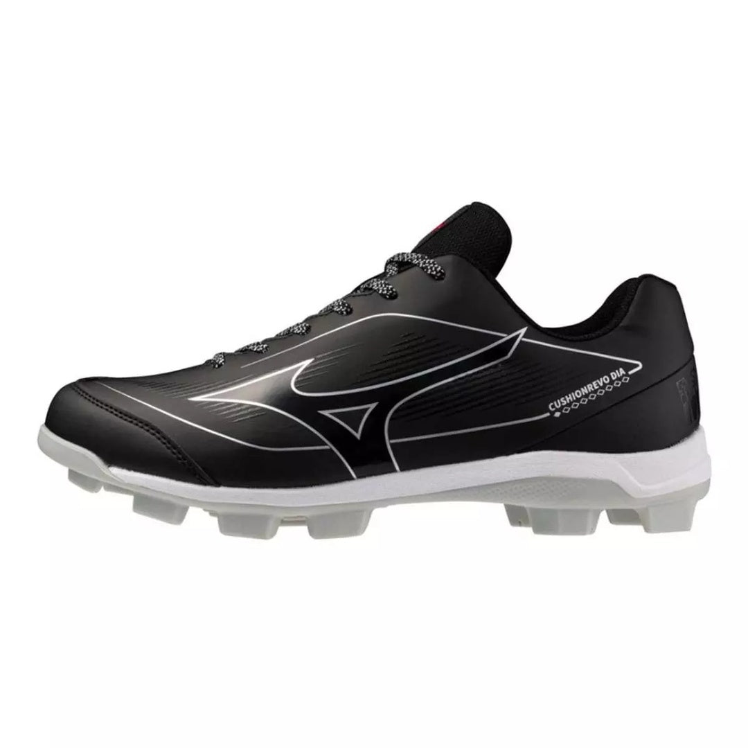 Mizuno Men's Cushionrevo Diamond TPU Baseball Cleats black/white