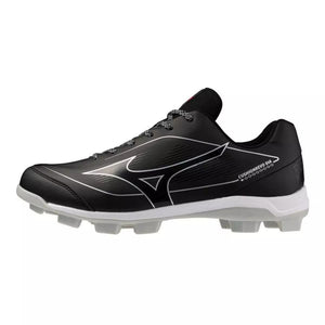 Mizuno Men's Cushionrevo Diamond TPU Baseball Cleats black/white