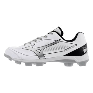 Mizuno Men's Cushionrevo Diamond TPU Baseball Cleats white/black