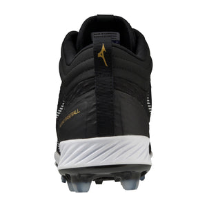 Mizuno Senior Dominant 4 Mid TPU Baseball Cleats black