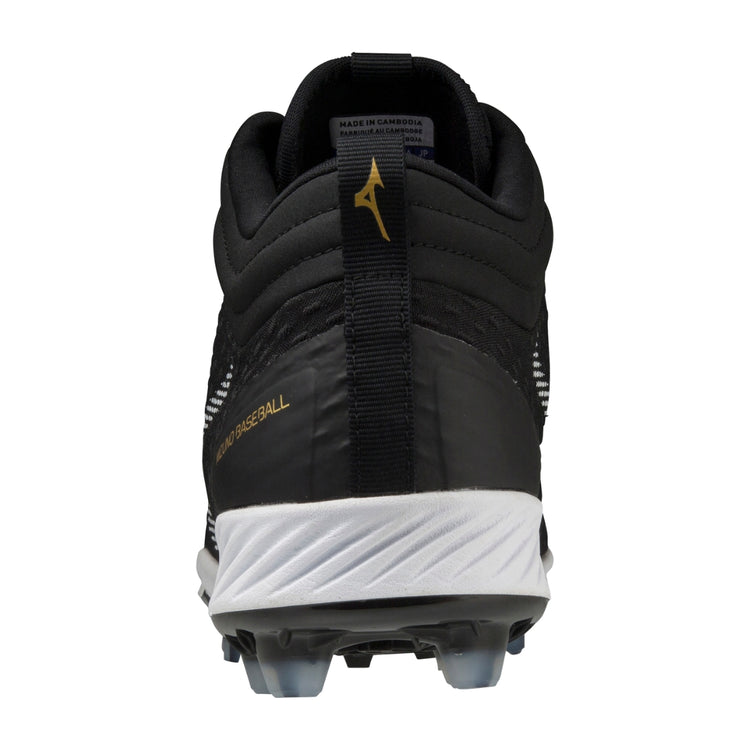 Mizuno Senior Dominant 4 Mid TPU Baseball Cleats black