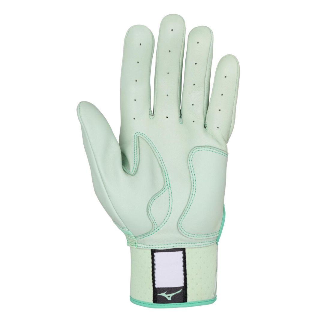 Mizuno Senior Pro Select Slo-Pitch Batting Gloves mint green