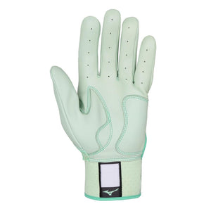 Mizuno Senior Pro Select Slo-Pitch Batting Gloves mint green