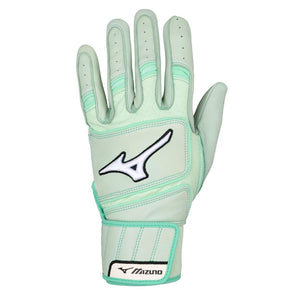 Mizuno Senior Pro Select Slo-Pitch Batting Gloves mint green