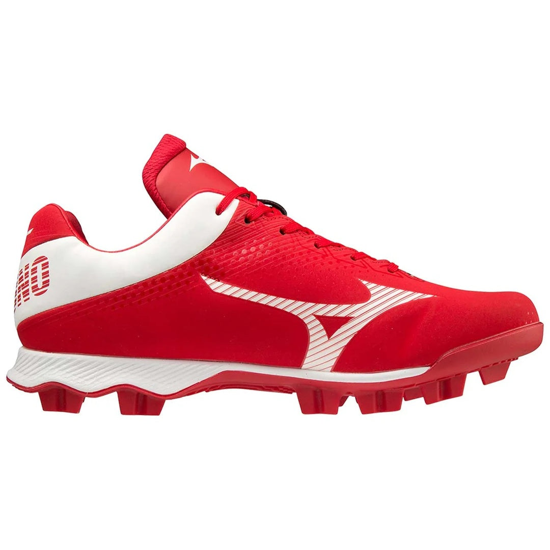 Mizuno Senior Wave Light Revo Low TPU Baseball Cleat red