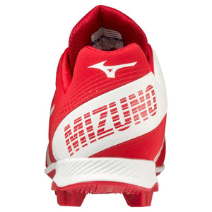 Mizuno Senior Wave Light Revo Low TPU Baseball Cleat red